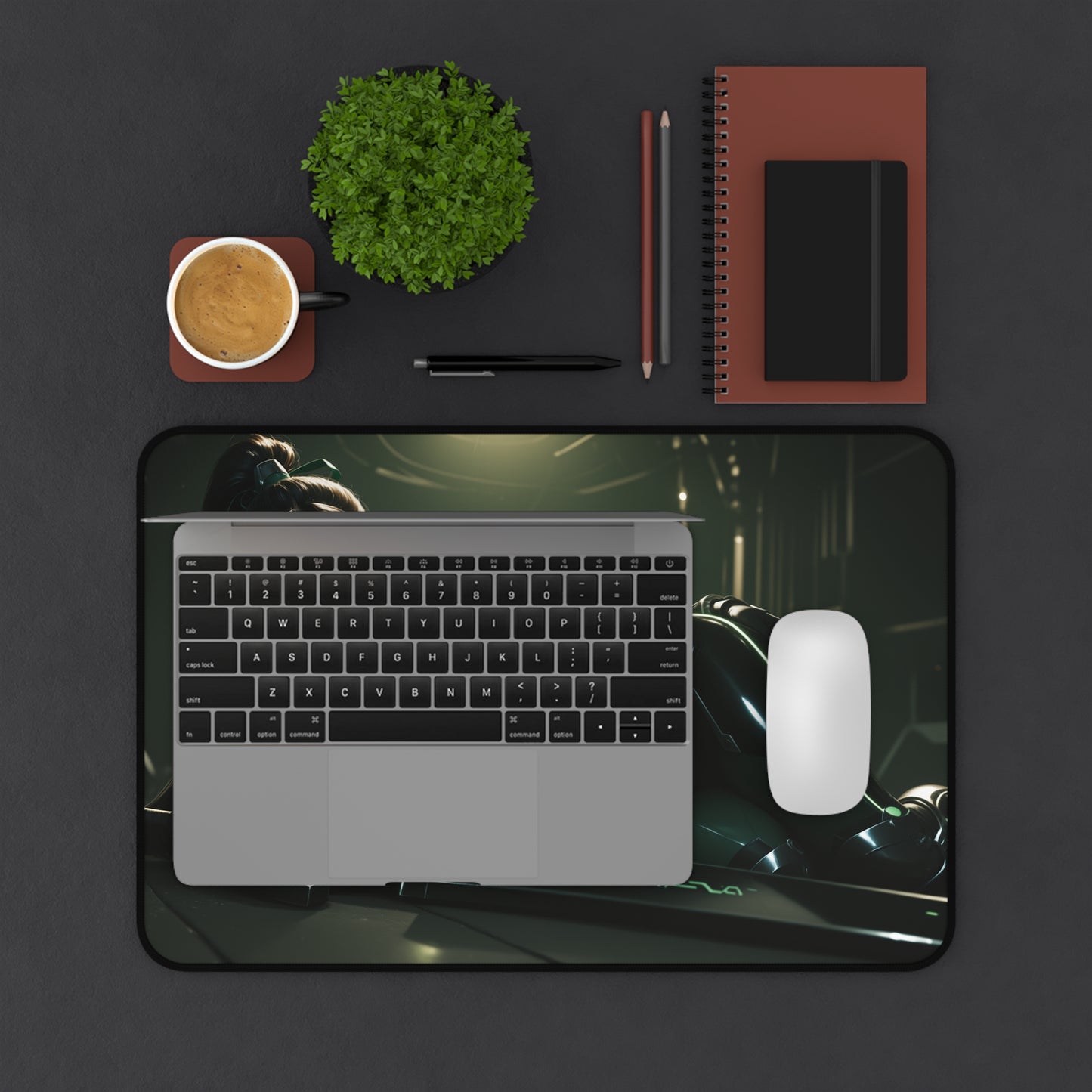 Eve-Schreibtischunterlage, Stellar Blade Game Girl-Mauspad, futuristisches Cyber ​​Warrior-Schreibtisch-Setup