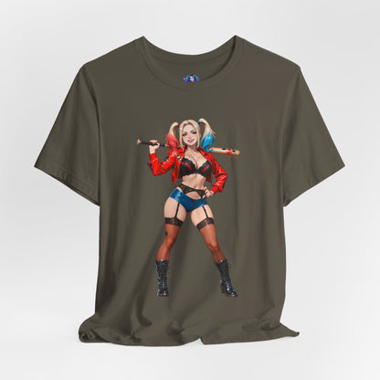 Harley Quinn Grafik-T-Shirt | DC-Bösewicht-T-Shirt für Anime- und Gaming-Fans | Waifu-Streetwear