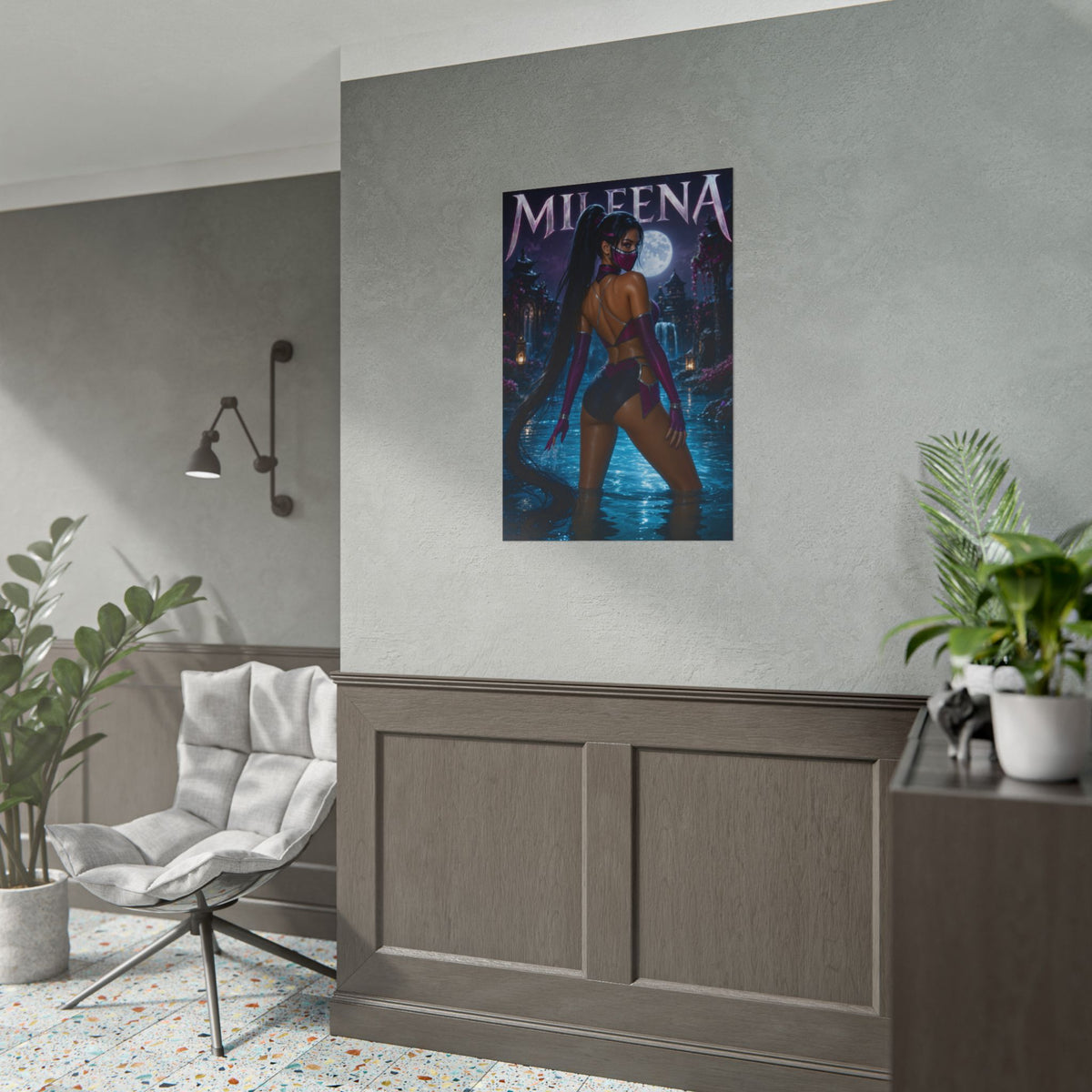 Mileena Mortal Kombat Poster PC Gaming Wall Decor Bedroom Art Collector Gift