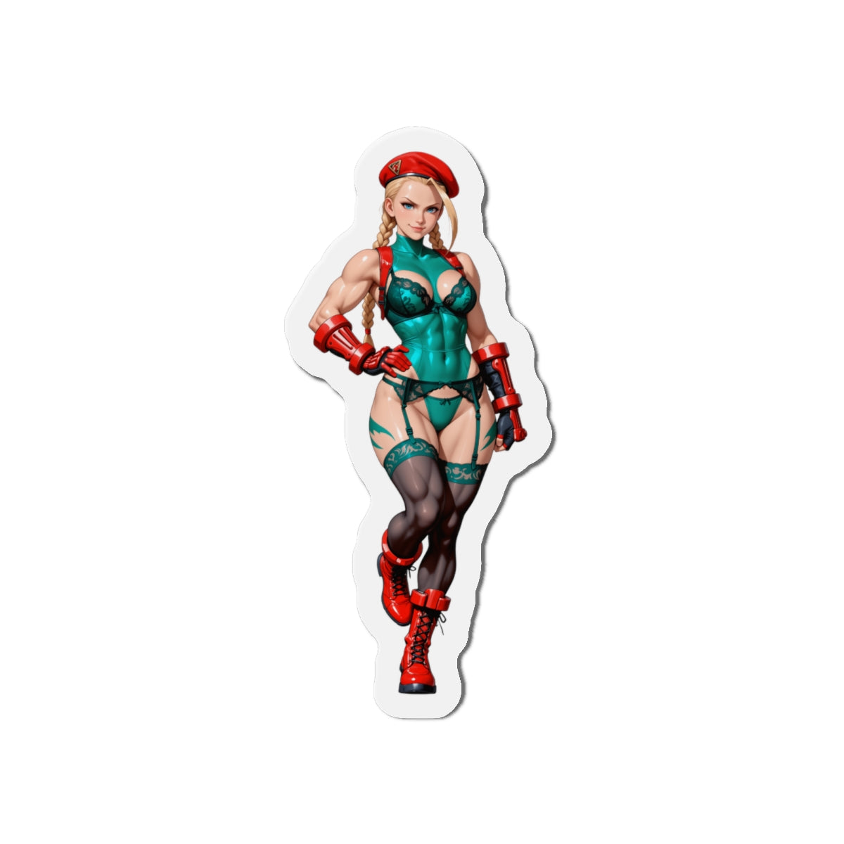 Cammy-Magnet – Street Fighter Anime-Magnet, Kühlschrankdeko mit heißer Gamerin