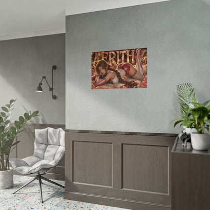 Gaming Wall Art Aerith Gainsborough Poster Game Room Decor Gamer Gift Print