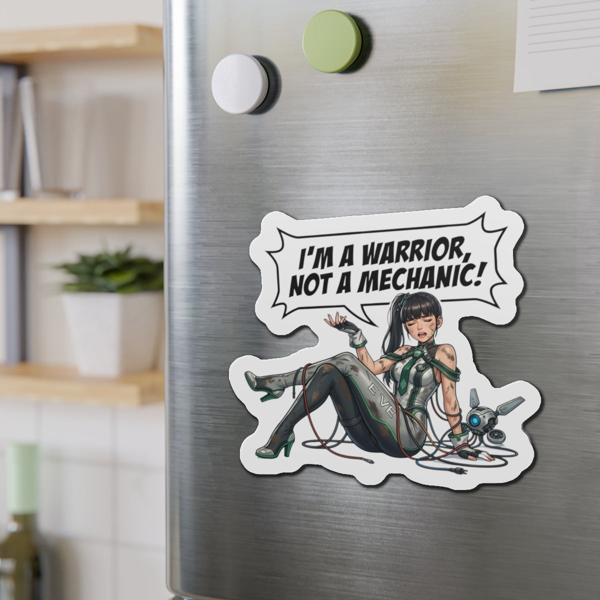 Eve Stellar Blade Magnet – Anime-Sci-Fi-Mädchen-Kühlschrankmagnet, futuristische Dekoration