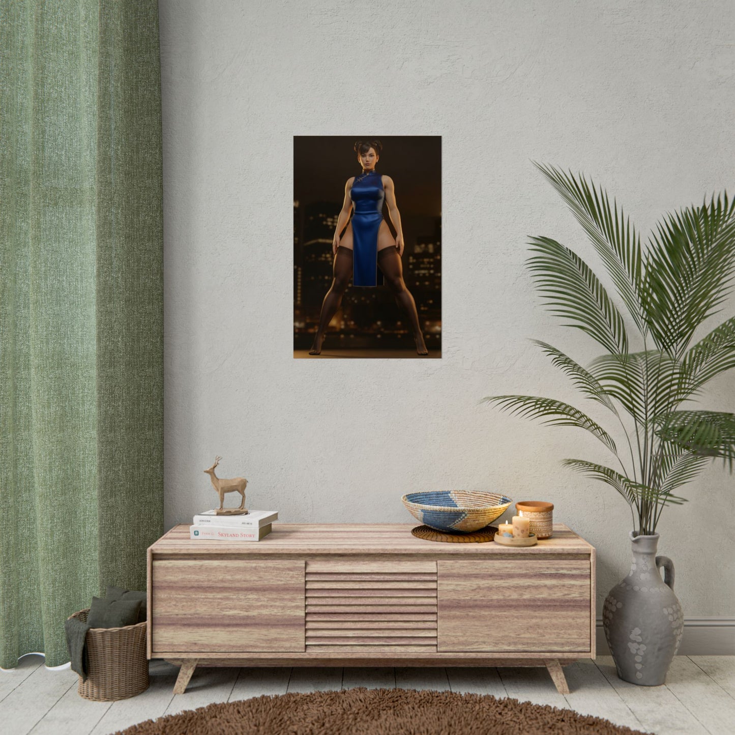 Chun-Li Poster, Street Fighter Art Print – Classic Arcade Wall Art - character-focused gaming room wall decor