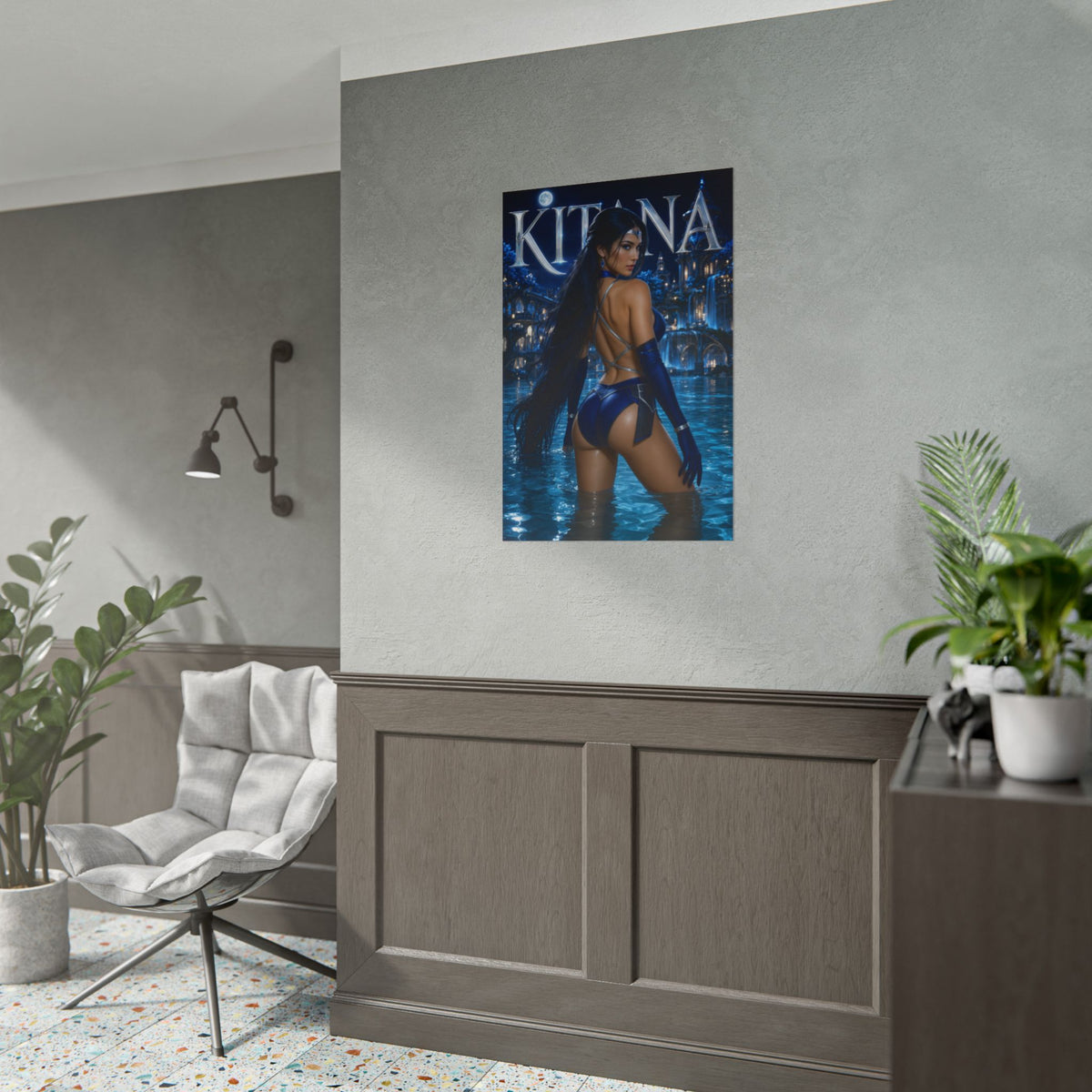 Kitana Character Wall Art Mortal Kombat Gaming Poster Office Room Decor Print