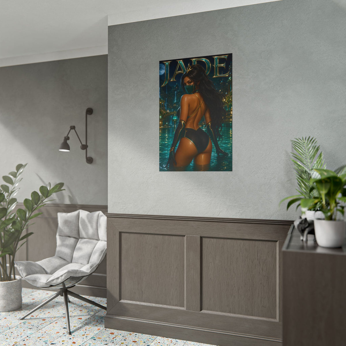 Jade Character Poster Mortal Kombat Gamer Gift Gaming Setup Wall Decor Print