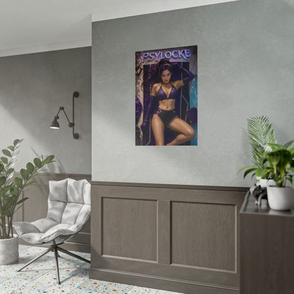 Comic Wall Art Psylocke Poster Heroine Room Decor Collectible Character Print