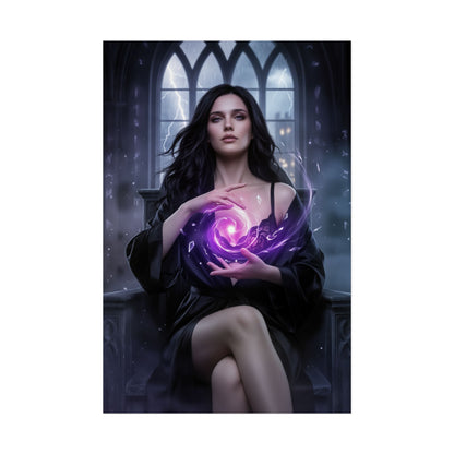 Yennefer Witcher Poster, Witcher Wall Art Print, Sorceress Magic Girl Decor, Fantasy Game Wall Art, Gamer Gift