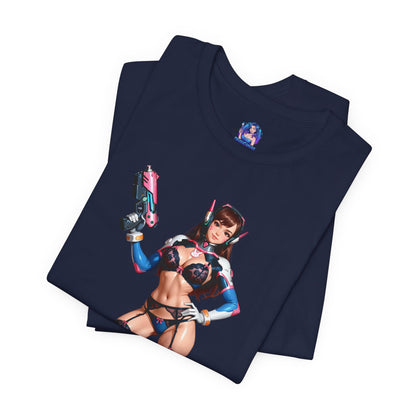 D.Va-T-Shirt | Overwatch-Gamer-Shirt für Otakus und E-Sport-Fans | Waifu-Grafik-Shirt