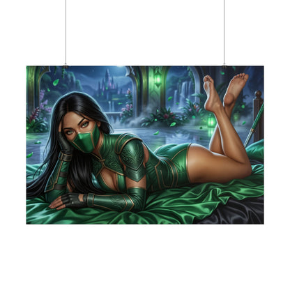 Jade Mortal Kombat Poster, Gaming Wall Art, Fantasy Print Decor