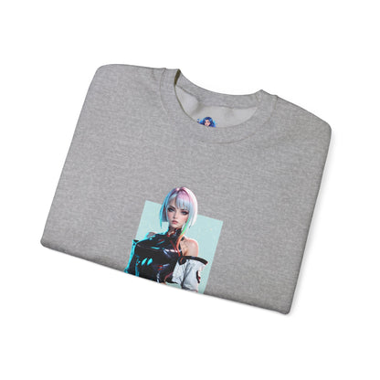 Lucy Edgerunners Sweatshirt, Cyberpunk-Rundhalsausschnitt, futuristische Gaming-Bekleidung für Fans