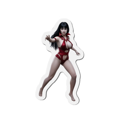 Vampirella Magnet – Classic Comic Heroine Fridge Magnet, Anime Style Decor die-cut vinyl fridge magnet showing Vampirella in anime-style pose