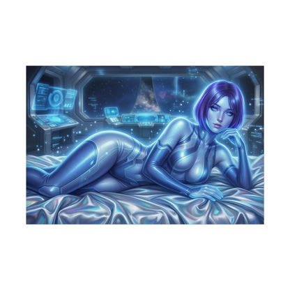 Cortana Halo Poster, Sci Fi Wall Art, Gaming Print, Room Decor