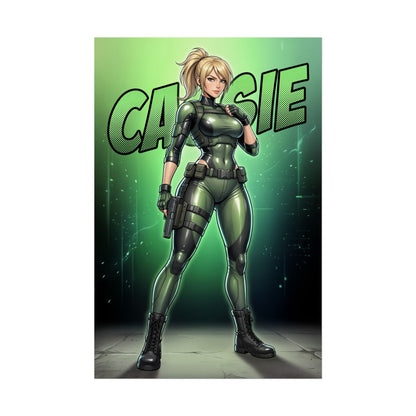Cassie Cage Poster, Mortal Kombat Wall Art, Combat Girl Print, Action Game Wall Art, Gamer Room Decor, Gift