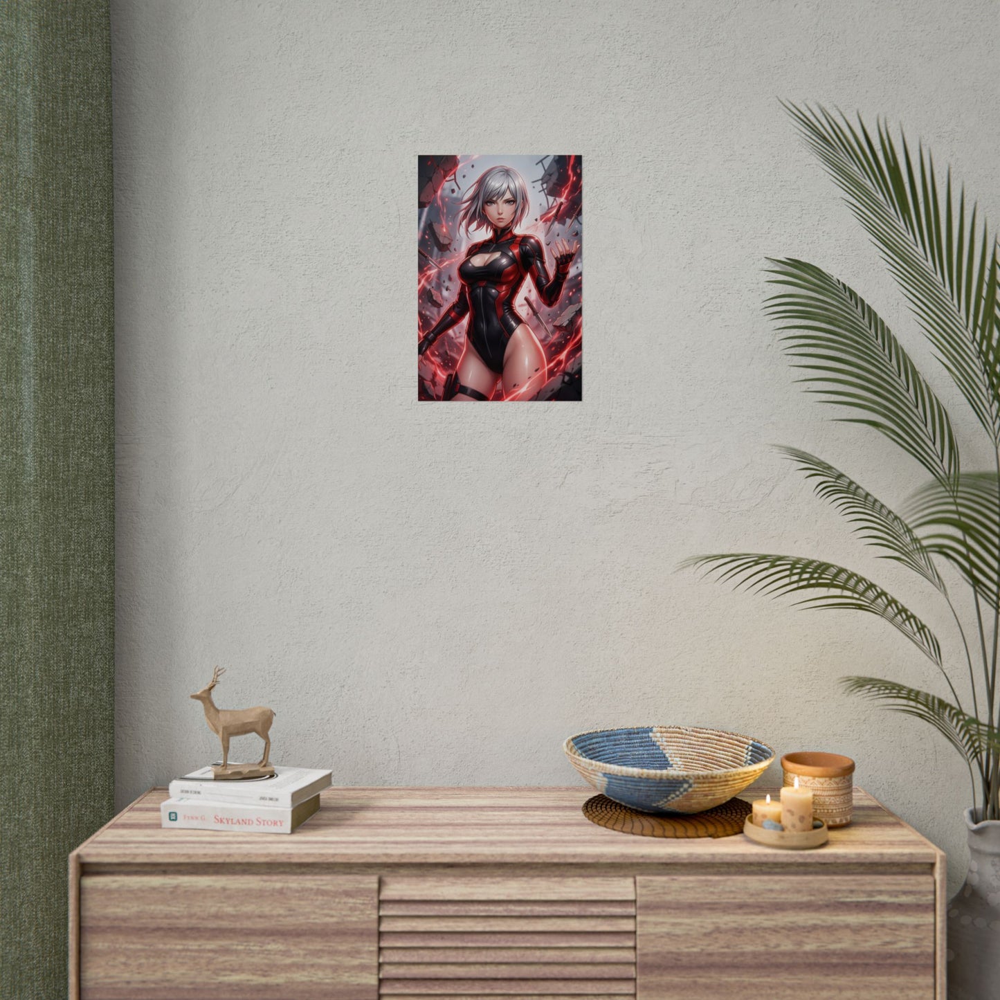 Kasane Randall Scarlet Nexus Poster Anime RPG Wall Art Red Hair Girl Print Psychic Fighter Character Gaming Room Decor Gift