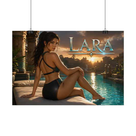 Lara Croft Tomb Raider Gaming Poster Wall Art Gamer Room Decor Collectible Print