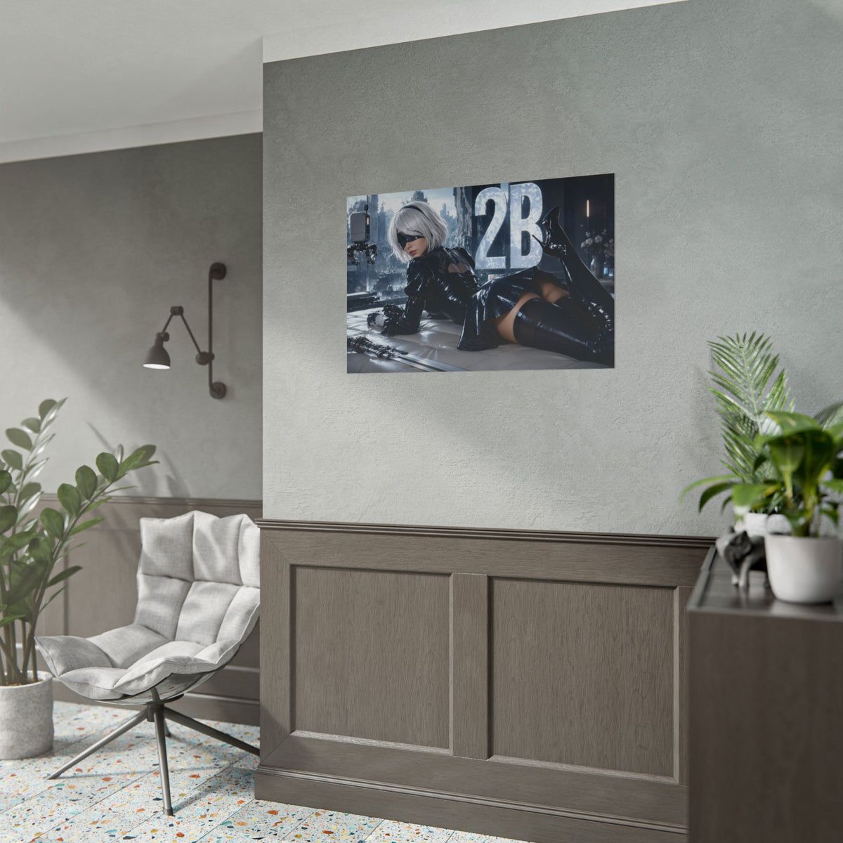Gaming Wall Art 2B NieR Poster Game Room Decor Gamer Gift Print Wall Decor
