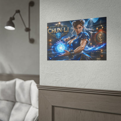 Chun Li Gaming Poster Wall Art Gamer Room Decor Collectible Print