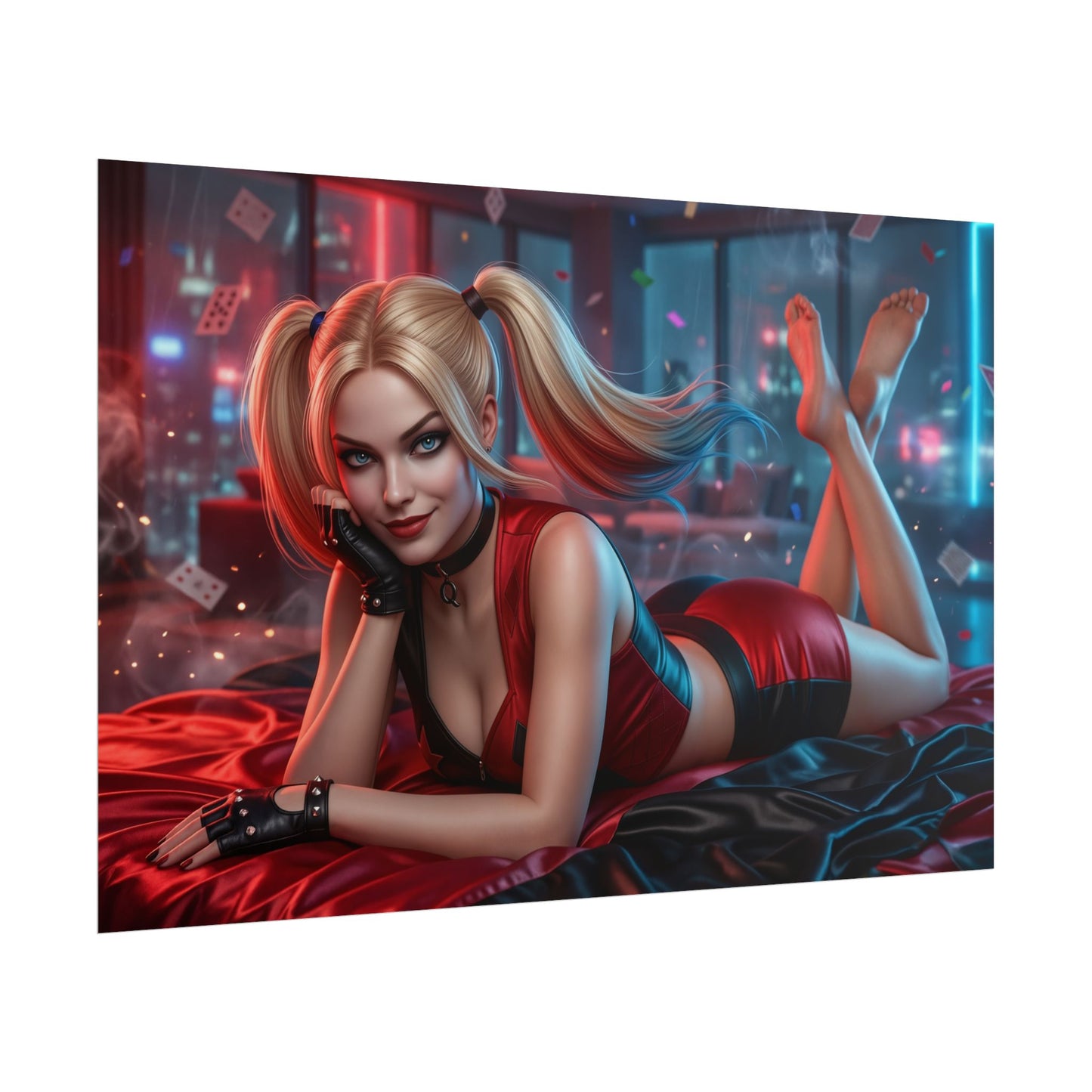 Harley Quinn Poster, DC Comics Wall Art, Gaming Print Decor