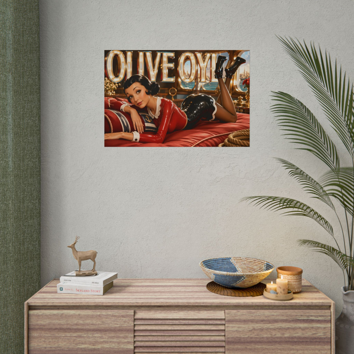 Retro Wall Art Olive Oyl Popeye Poster Character Room Decor Art Print