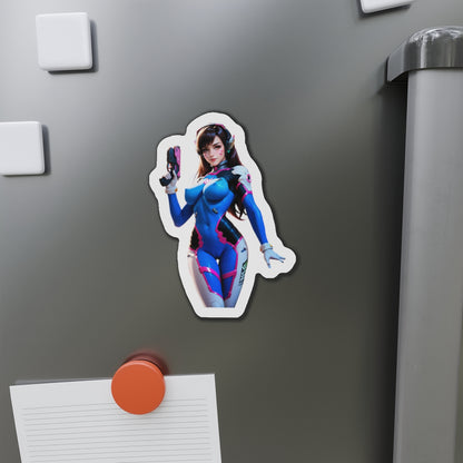 D.Va-Magnet – Overwatch-Gamer-Girl-Kühlschrankmagnet, niedliche Anime-Mecha-Deko
