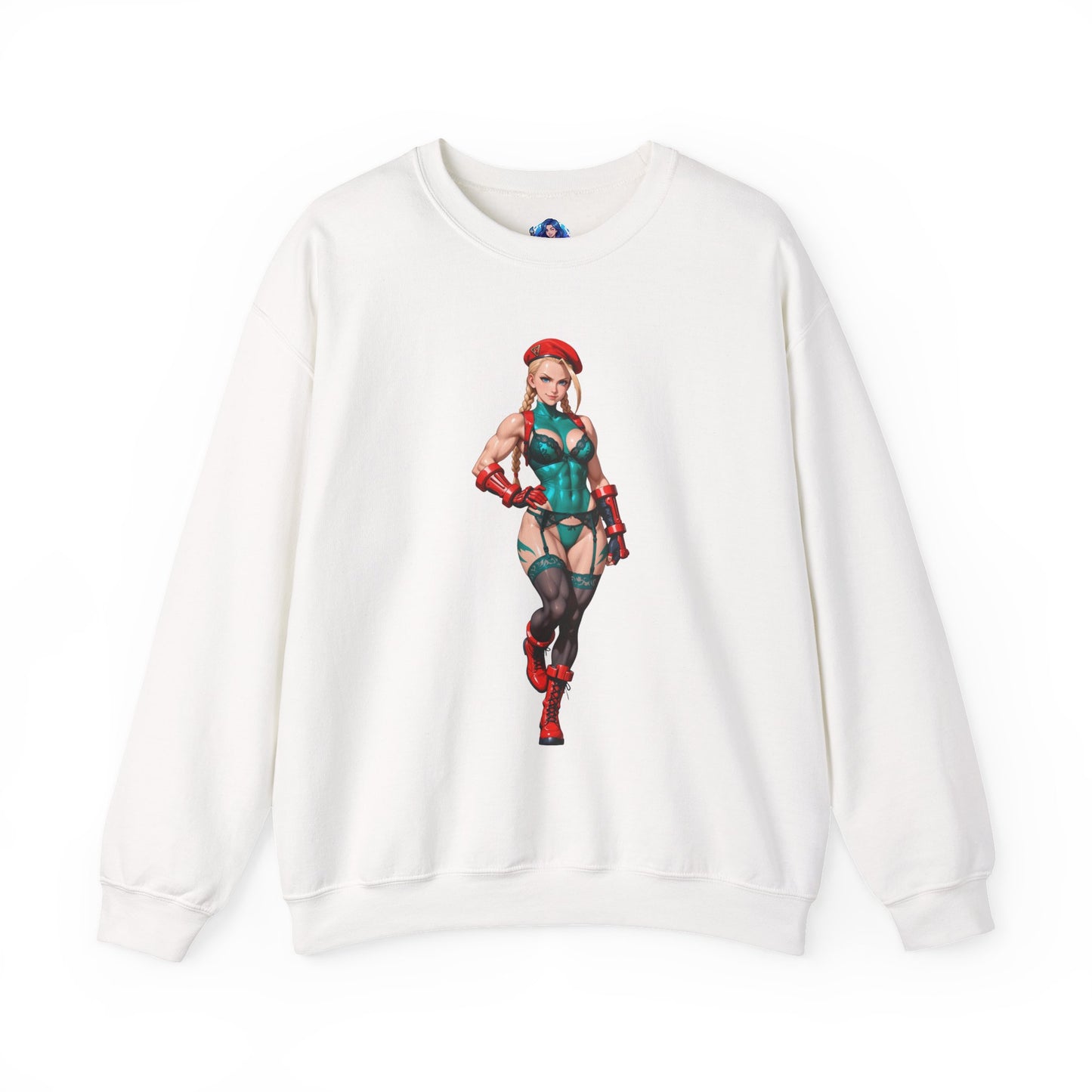 Біла толстовка Cammy, чохол Street Fighter Crewneck, одяг для фанатів Gaming Fandom