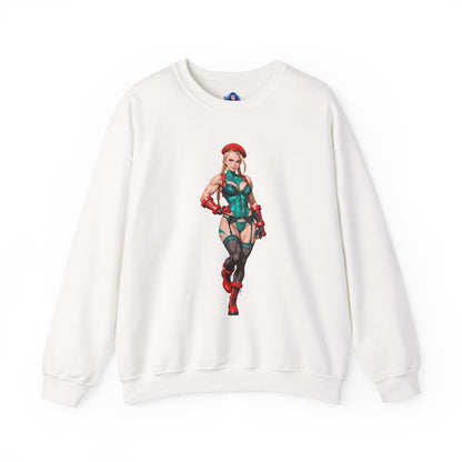 Біла толстовка Cammy, чохол Street Fighter Crewneck, одяг для фанатів Gaming Fandom