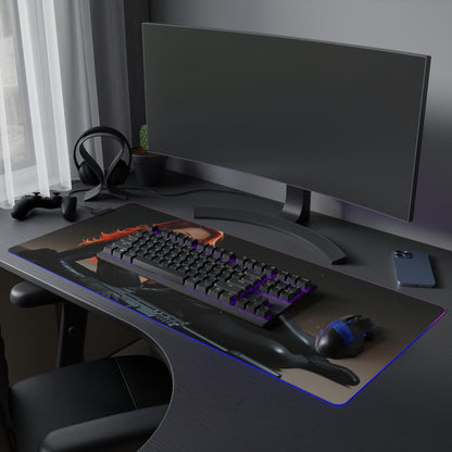 Килимок для столу Black Widow – світлодіодний RGB-підсвітлювальний килимок, ігровий комплект із зображенням аніме-дівчини Вайфу