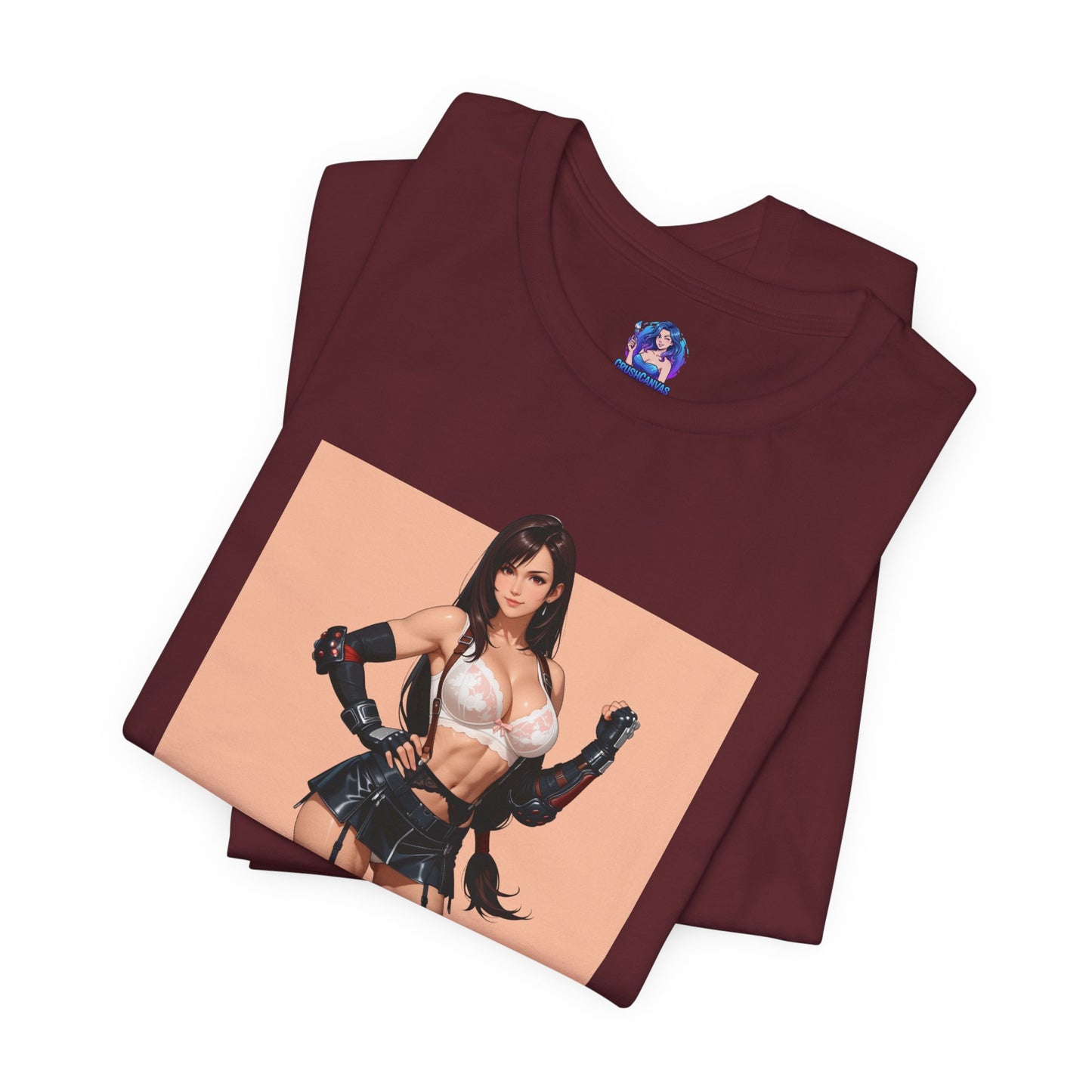 Tifa Lockhart T-Shirt | Final Fantasy VII T-Shirt für Gamer und Otaku-Fans | Starkes Waifu-Shirt