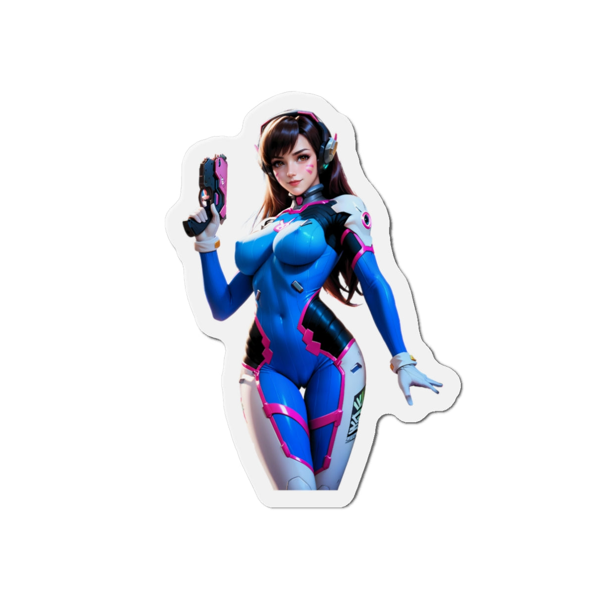 D.Va-Magnet – Overwatch-Gamer-Girl-Kühlschrankmagnet, niedliche Anime-Mecha-Deko