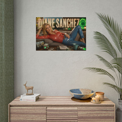 Cartoon Wall Art Diane Sanchez Rick and Morty Poster Room Decor Character Print