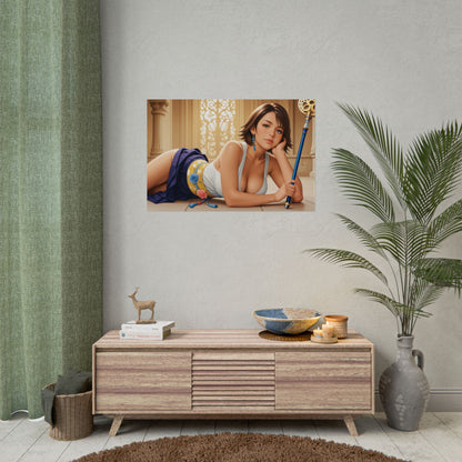 Yuna Anime-Poster | Fantasy-Waifu-Wandbild für Otaku-Zimmer oder Gaming-Setup