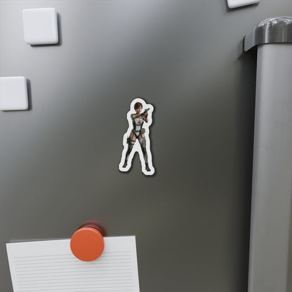 Rebecca Chambers Magnet – Resident Evil Heroine Fridge Magnet, Game Decor premium die-cut vinyl fridge magnet showing anime-style Rebecca Chambers