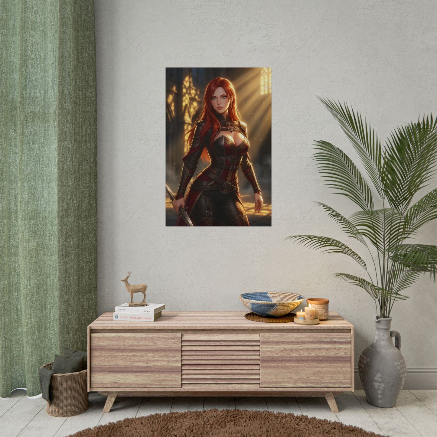 Leliana Dragon Age Poster Fantasy RPG Woman Wall Art Bard Archer Character Print Gaming Room Decor Gift