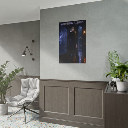 Wednesday Addams Poster, Netflix Wall Art, Gothic Print, Room Decor