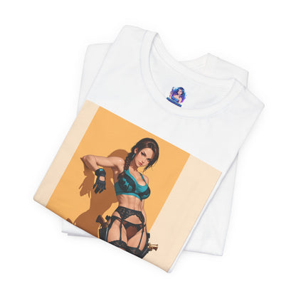 Lara Croft Grafik-T-Shirt | Tomb Raider T-Shirt für Otaku &amp; Gaming-Fans | Sexy Entdecker-Shirt