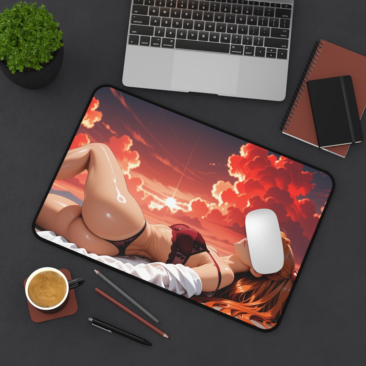 Килимок для столу Аски Ленглі, килимок для миші з аніме-меха-героїнею, налаштування ігрового столу