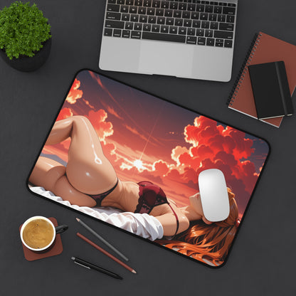 Килимок для столу Аски Ленглі, килимок для миші з аніме-меха-героїнею, налаштування ігрового столу