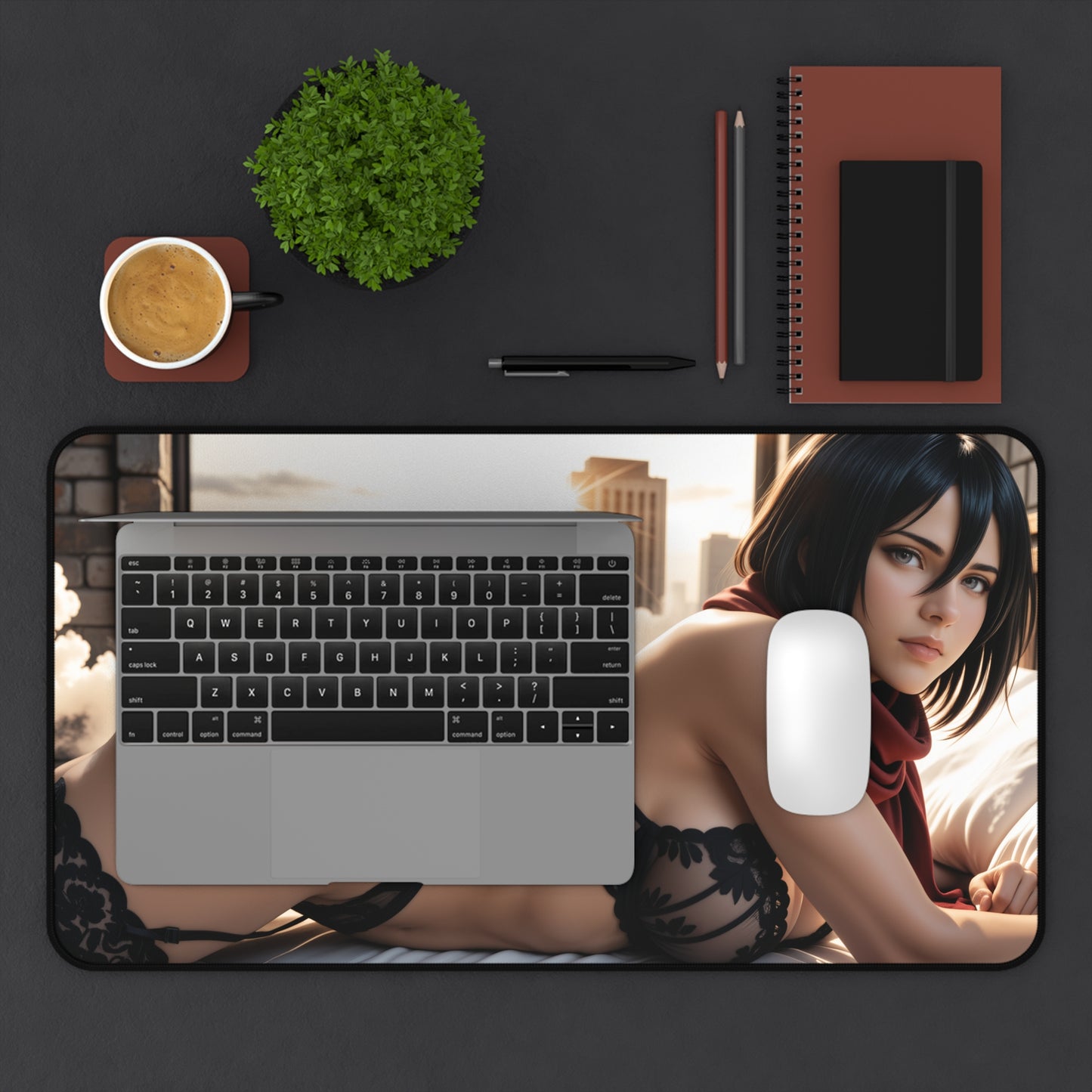 Mikasa Desk Mat, Anime Gaming Mouse Pad, Attack on Titan Heroine Large Pad