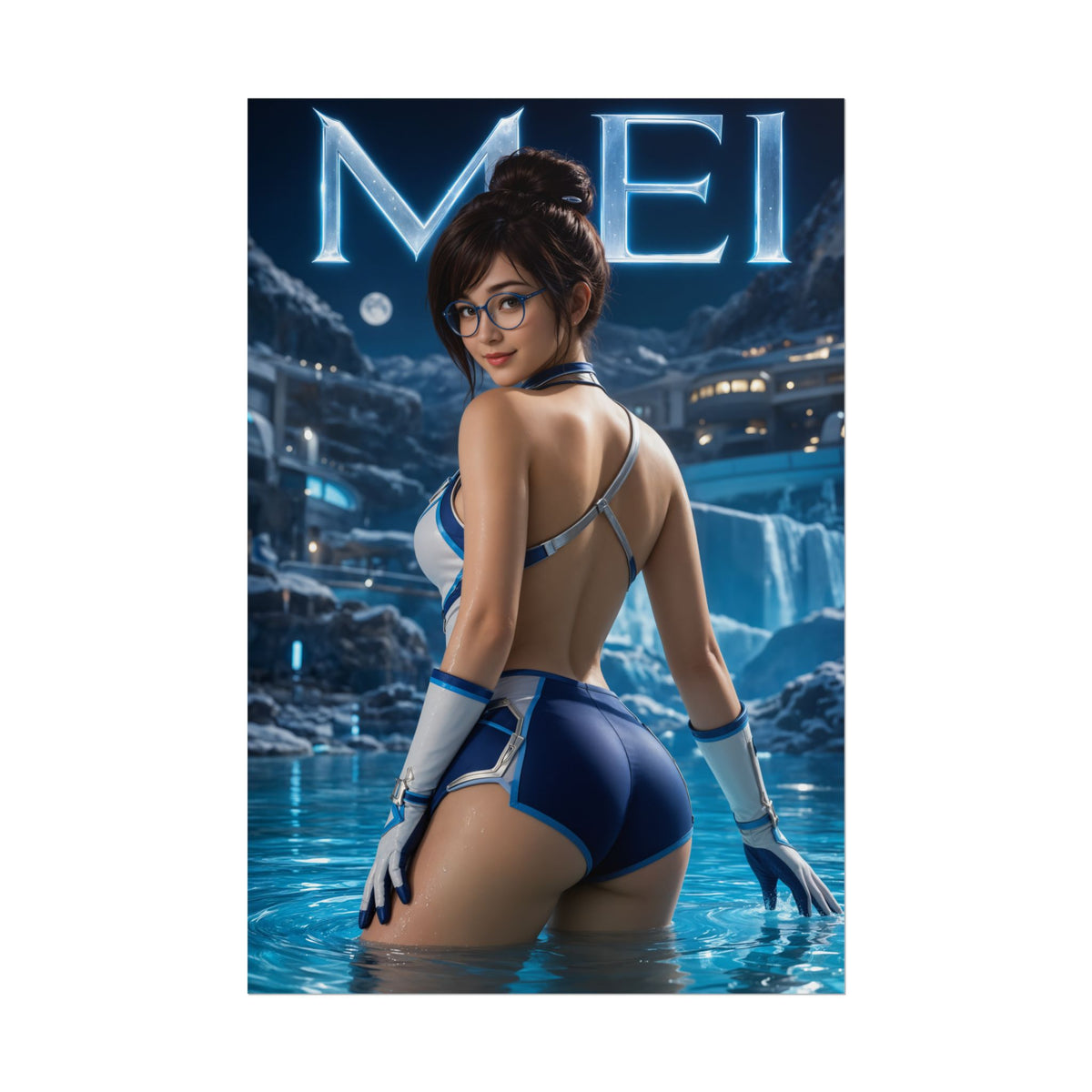 Mei Character Poster Overwatch Gamer Gift Gaming Setup Wall Decor Print
