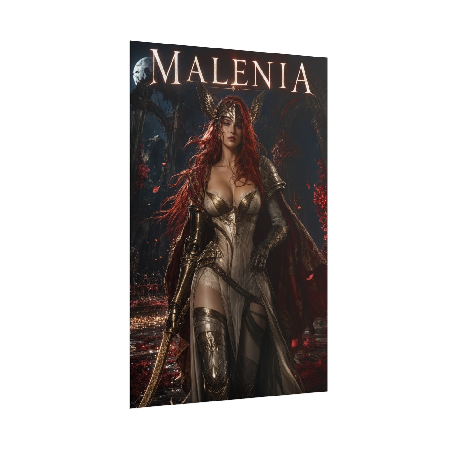 Malenia Poster, Elden Ring Wall Art, Fantasy Art Print, Room Decor