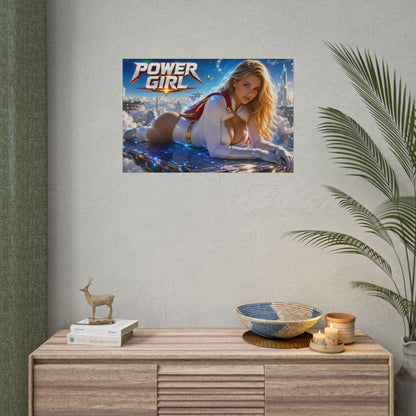 Power Girl Comic Poster Character Wall Art Collector Room Decor Art Print