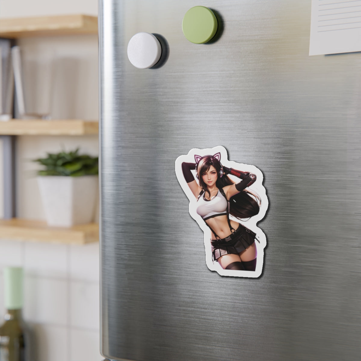 Tifa Lockhart Magnet – Anime-Gaming-Kühlschrankmagnet, süße FF7-Charakterdekoration