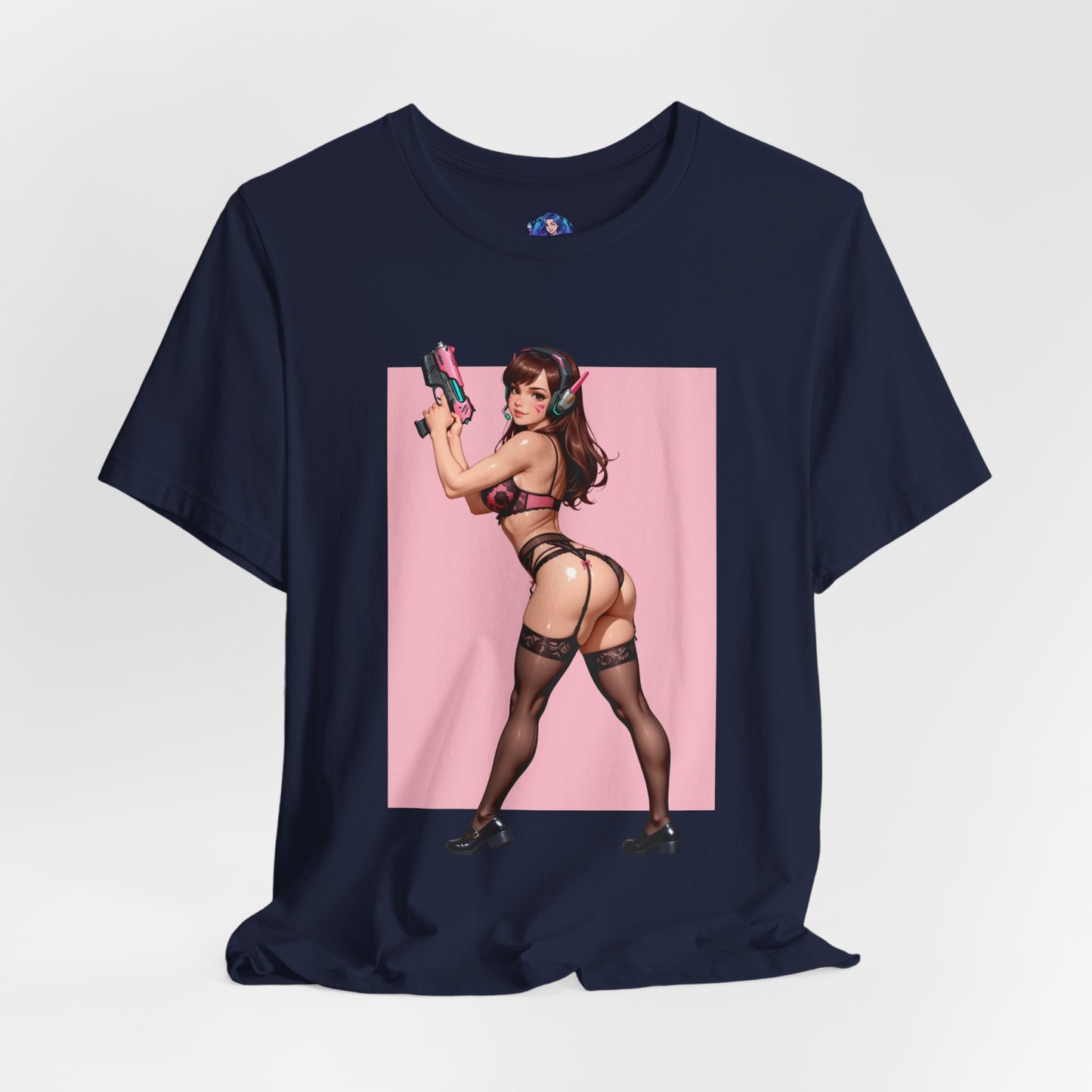 D.Va-Shirt | Overwatch-Waifu-T-Shirt für Gaming-Fans | Neonfarbenes Gamer-Girl-Grafik-T-Shirt