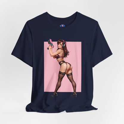 D.Va-Shirt | Overwatch-Waifu-T-Shirt für Gaming-Fans | Neonfarbenes Gamer-Girl-Grafik-T-Shirt
