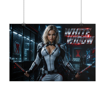 Comic Wall Art White Widow Poster Heroine Room Decor Collectible Character Print