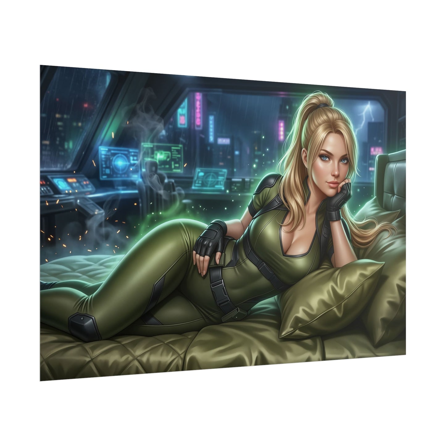 Sonya Blade Poster, Gaming Wall Art, Fighter Print, Gamer Decor