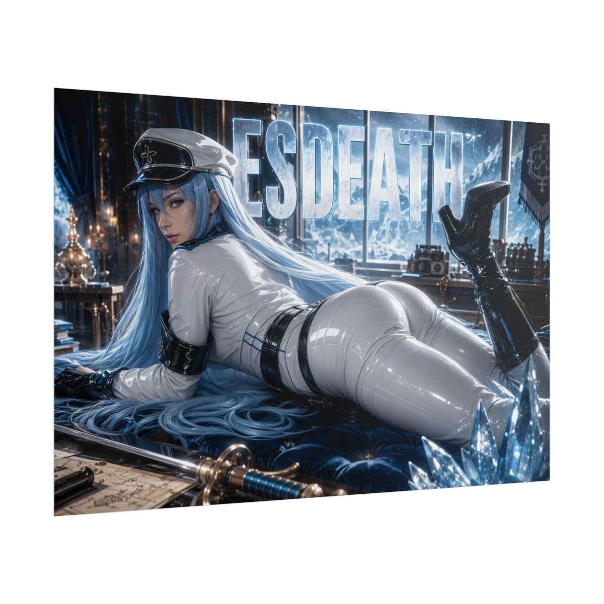 Anime Wall Art Esdeath Akame ga Kill Poster Character Room Decor Collector Gift