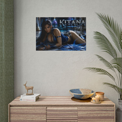 Kitana Mortal Kombat Gaming Poster Wall Art Gamer Room Decor Collectible Print
