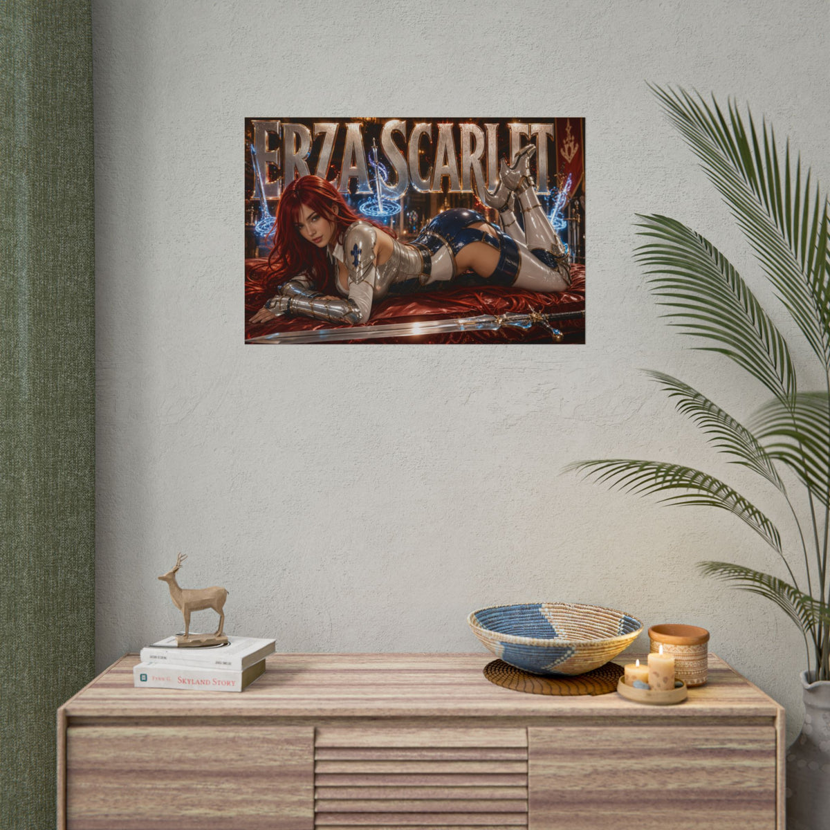 Erza Scarlet Character Poster Fairy Tail Anime Wall Decor Collectible Art Print