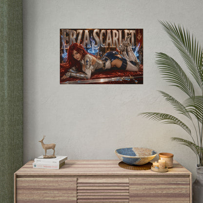 Erza Scarlet Character Poster Fairy Tail Anime Wall Decor Collectible Art Print
